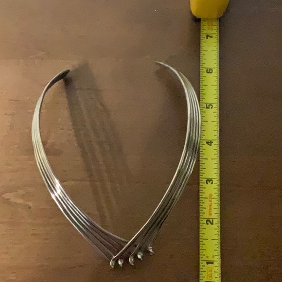 VINTAGE Elegant Sterling Silver Women's Necklace 9.25 - Picture 2 of 3